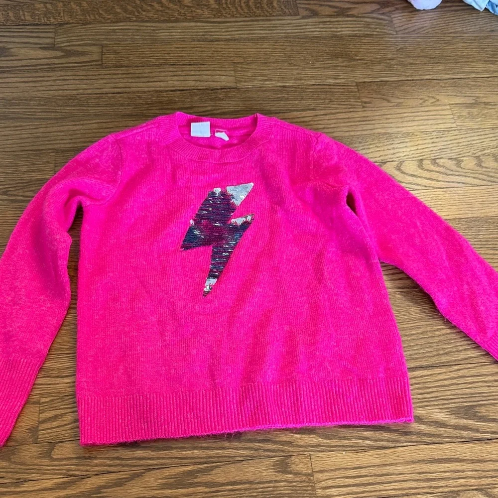 GAP Kids Vibrant Pink Knit Sweater Size Small